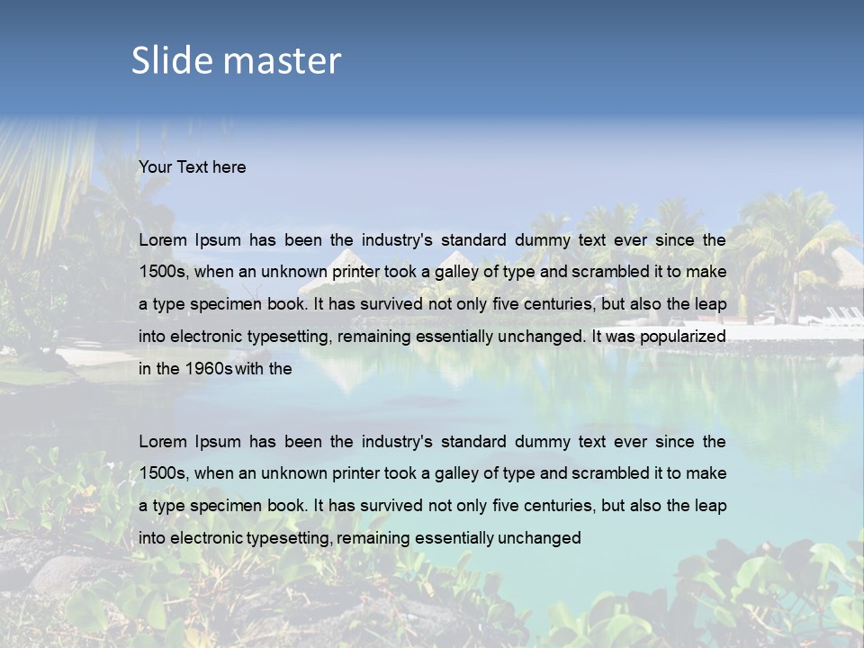 Ocean Background Moorea PowerPoint Template