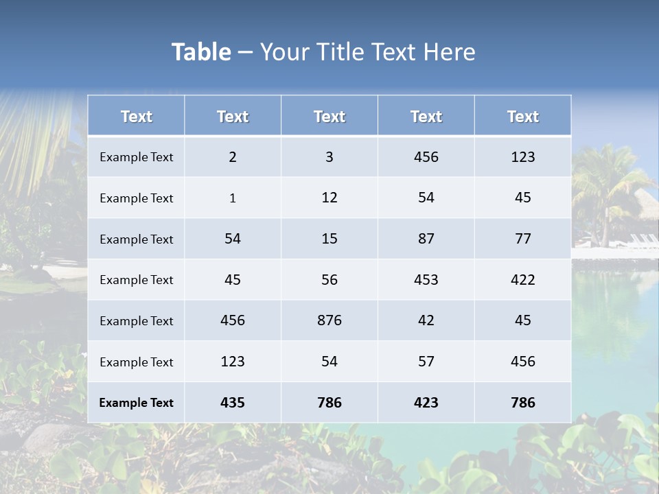 Ocean Background Moorea PowerPoint Template