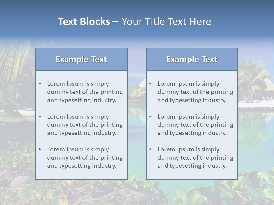 Ocean Background Moorea PowerPoint Template
