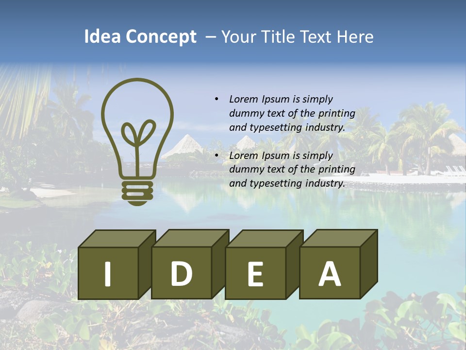 Ocean Background Moorea PowerPoint Template