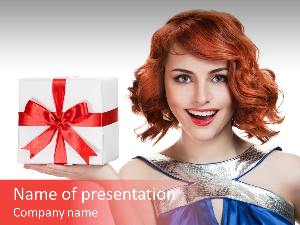 Happiness Friendly Portrait PowerPoint Template