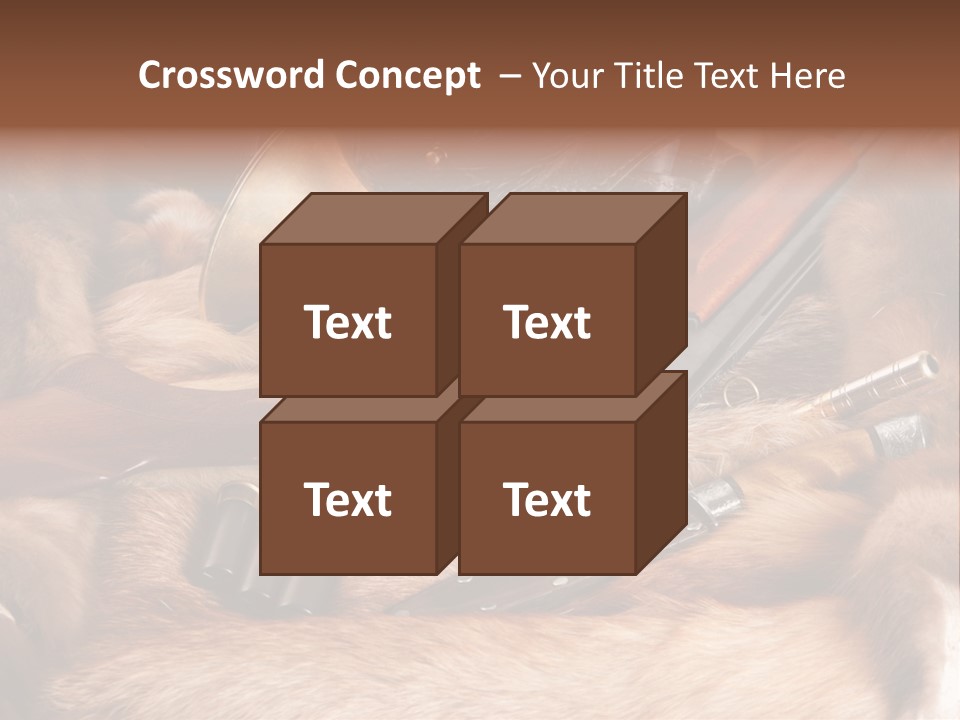 Golden Hunting Hobbies PowerPoint Template