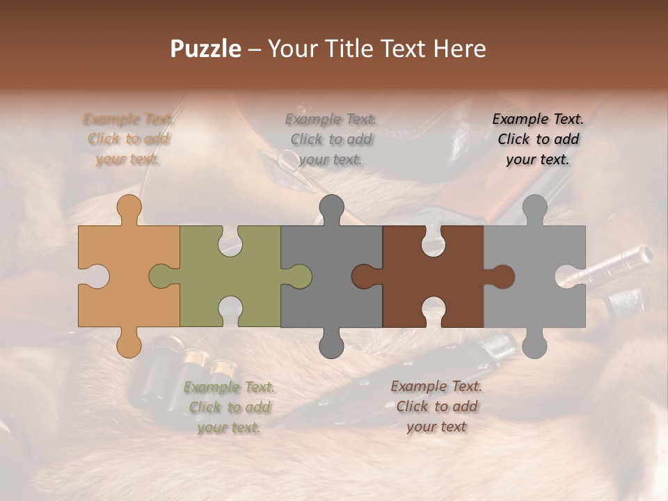 Golden Hunting Hobbies PowerPoint Template