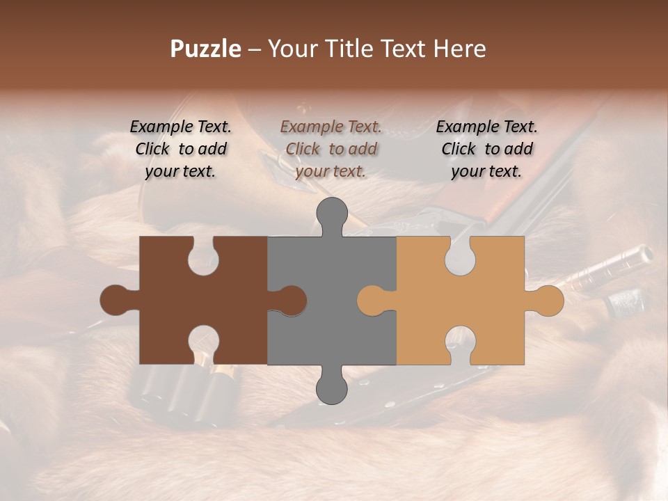 Golden Hunting Hobbies PowerPoint Template