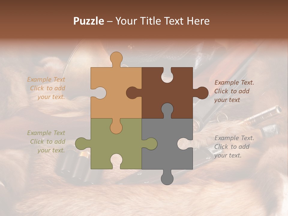 Golden Hunting Hobbies PowerPoint Template
