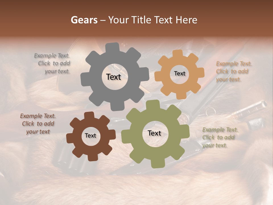 Golden Hunting Hobbies PowerPoint Template
