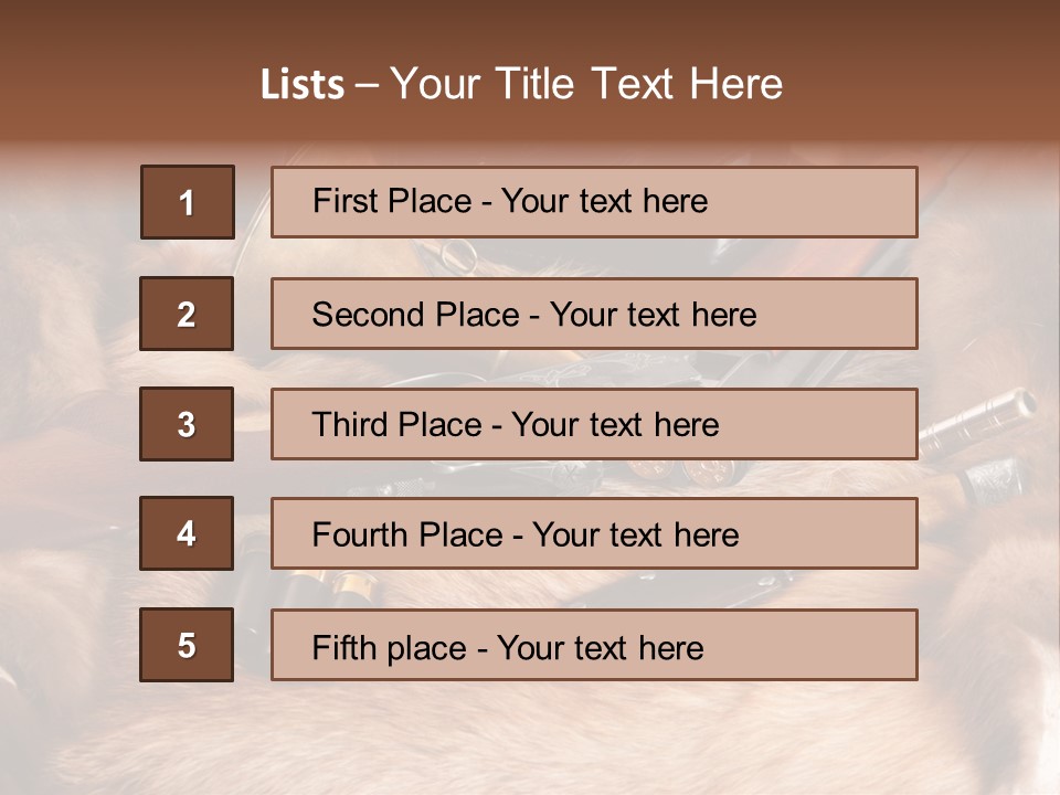 Golden Hunting Hobbies PowerPoint Template