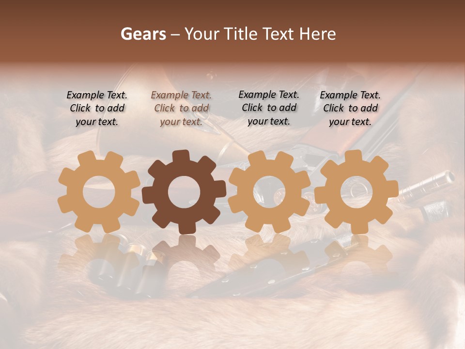 Golden Hunting Hobbies PowerPoint Template