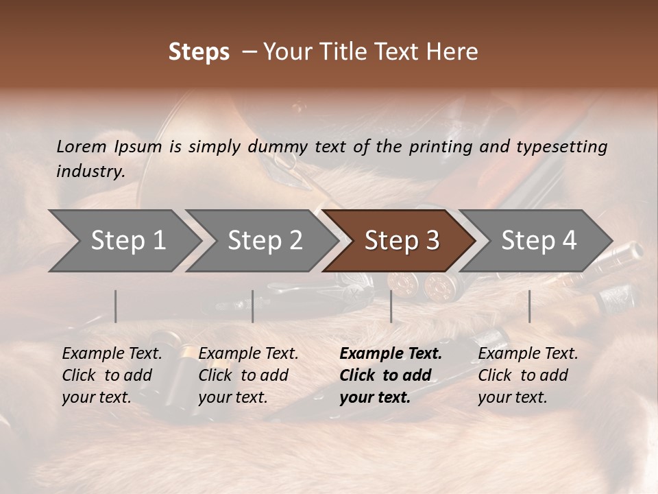 Golden Hunting Hobbies PowerPoint Template