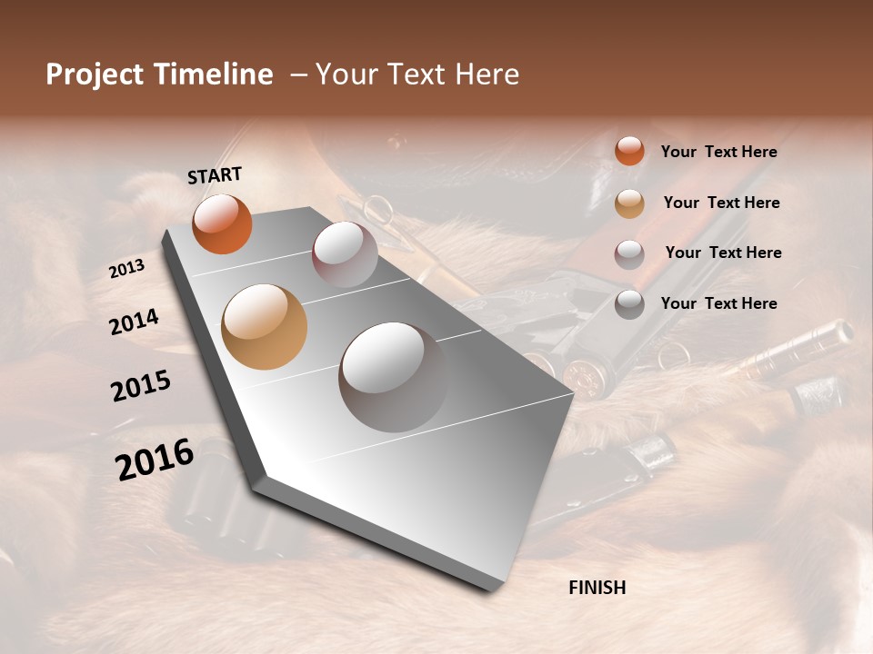 Golden Hunting Hobbies PowerPoint Template