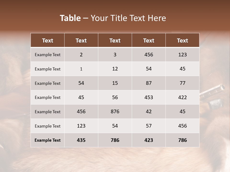 Golden Hunting Hobbies PowerPoint Template