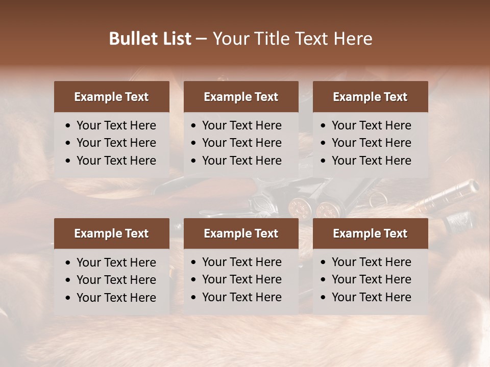 Golden Hunting Hobbies PowerPoint Template
