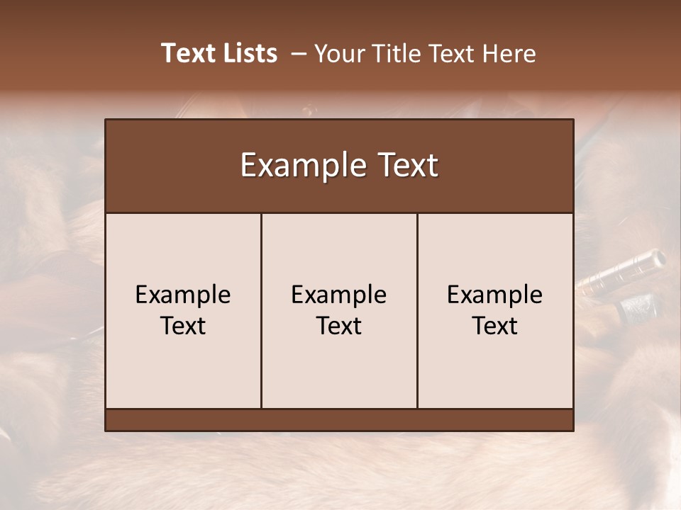 Golden Hunting Hobbies PowerPoint Template