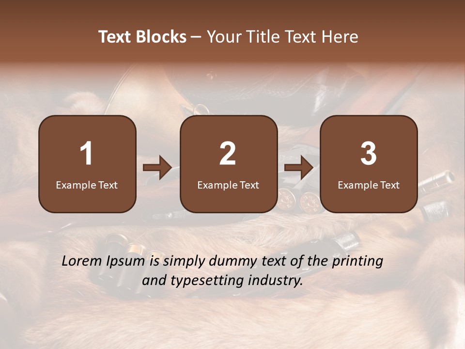 Golden Hunting Hobbies PowerPoint Template