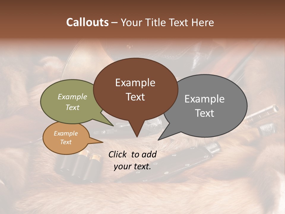 Golden Hunting Hobbies PowerPoint Template