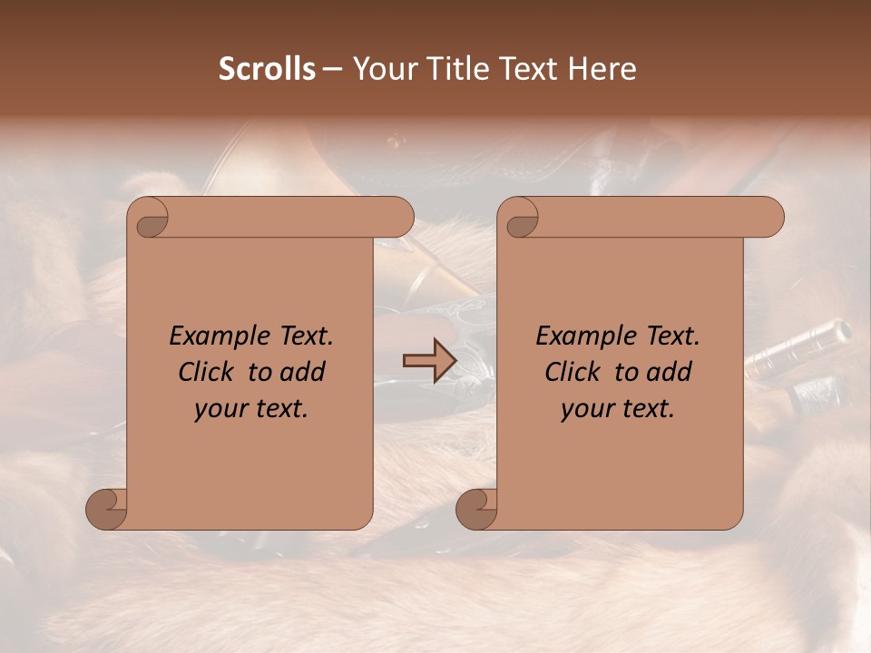 Golden Hunting Hobbies PowerPoint Template