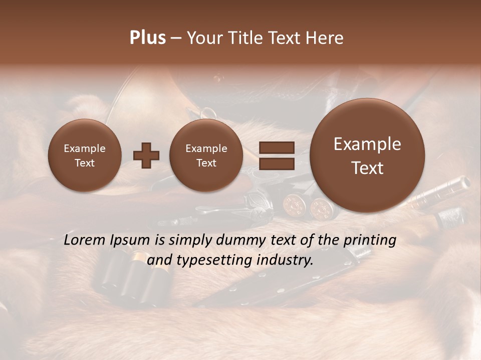 Golden Hunting Hobbies PowerPoint Template