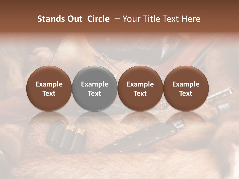 Golden Hunting Hobbies PowerPoint Template