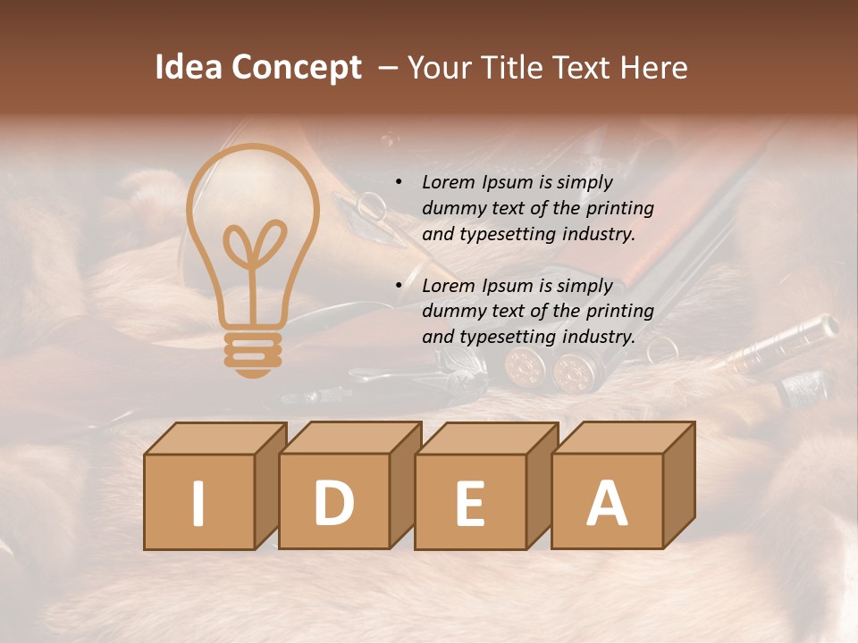 Golden Hunting Hobbies PowerPoint Template