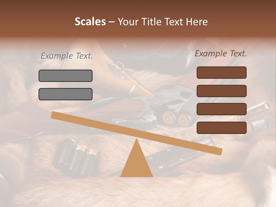 Golden Hunting Hobbies PowerPoint Template