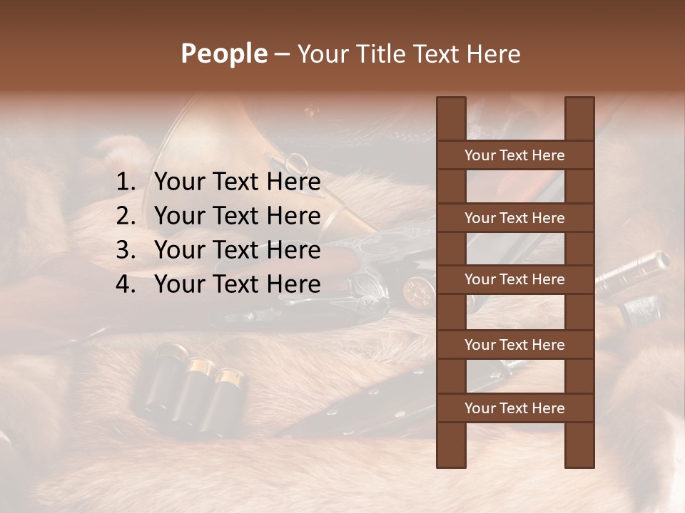 Golden Hunting Hobbies PowerPoint Template