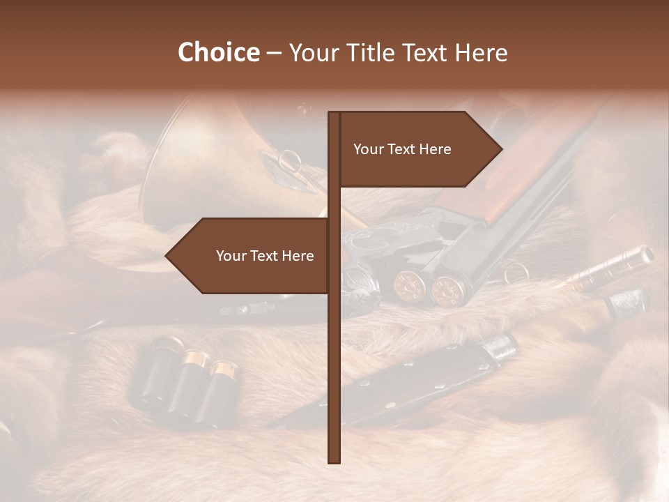 Golden Hunting Hobbies PowerPoint Template