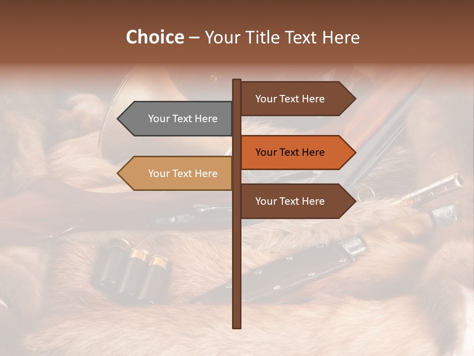 Golden Hunting Hobbies PowerPoint Template