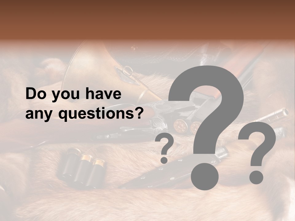 Golden Hunting Hobbies PowerPoint Template