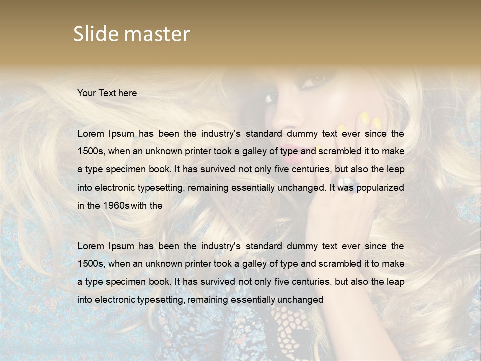 Lying Eye Portrait PowerPoint Template