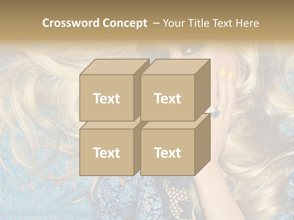 Lying Eye Portrait PowerPoint Template