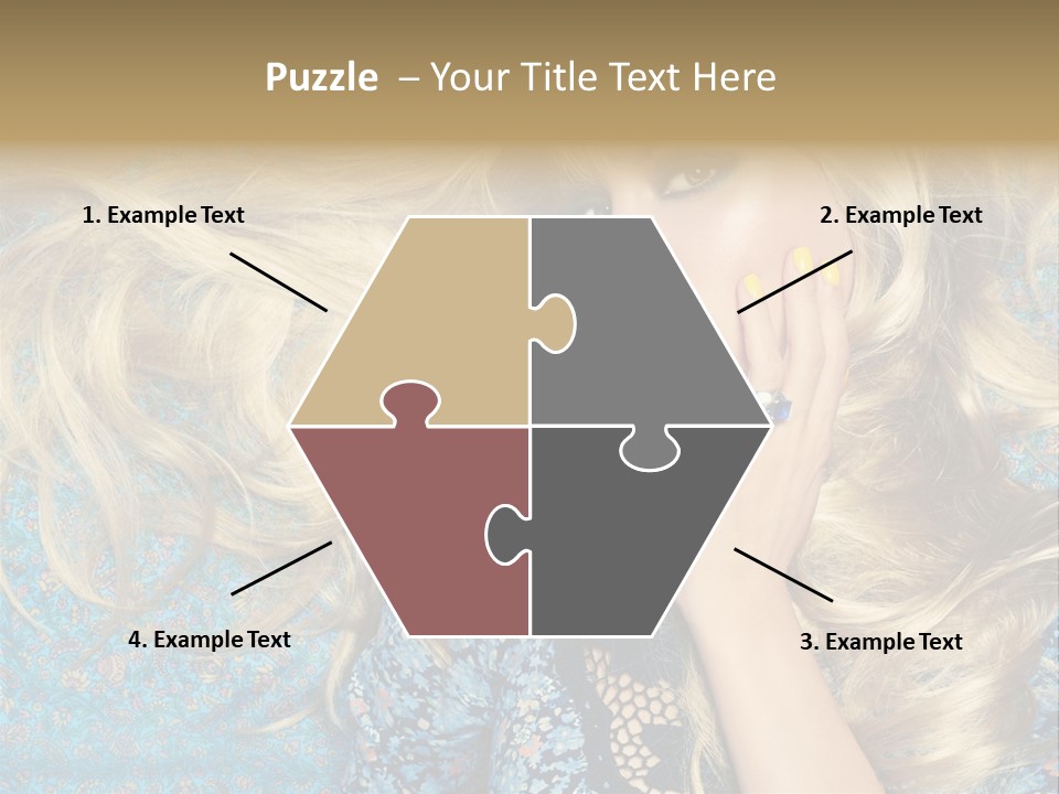 Lying Eye Portrait PowerPoint Template