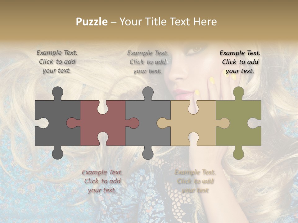 Lying Eye Portrait PowerPoint Template