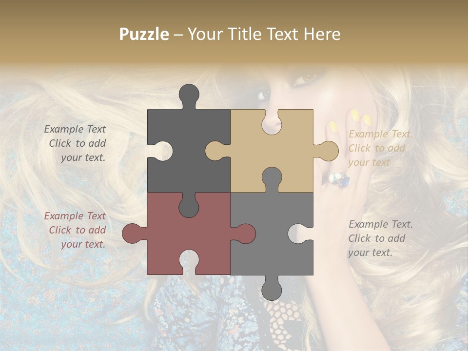 Lying Eye Portrait PowerPoint Template