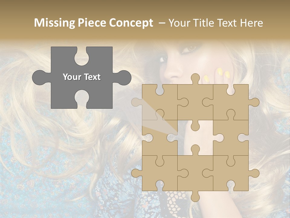 Lying Eye Portrait PowerPoint Template