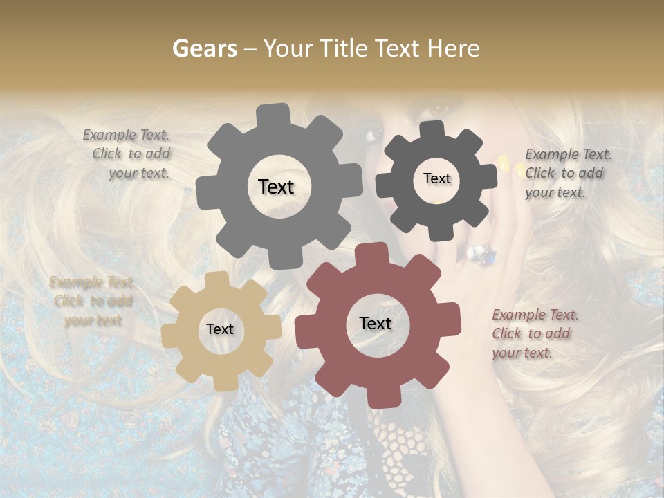 Lying Eye Portrait PowerPoint Template