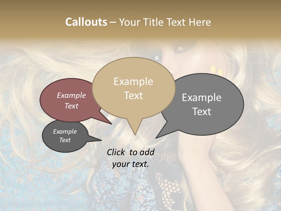 Lying Eye Portrait PowerPoint Template