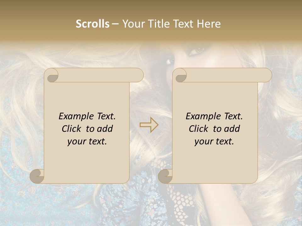 Lying Eye Portrait PowerPoint Template
