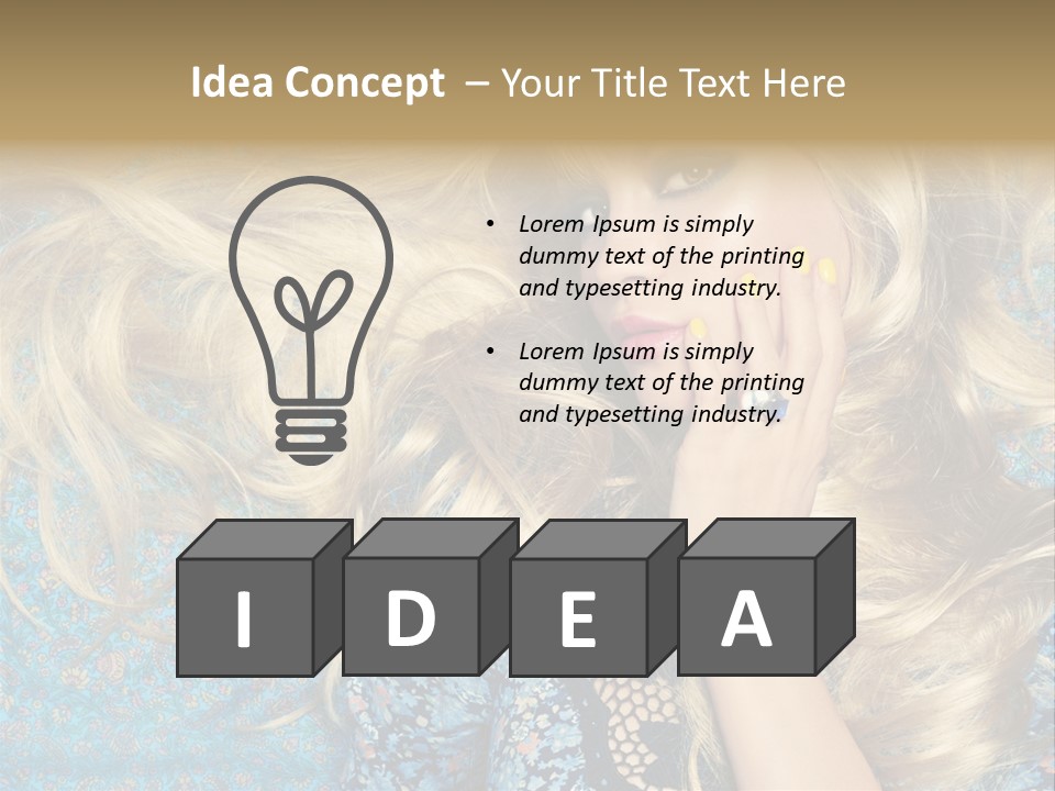 Lying Eye Portrait PowerPoint Template