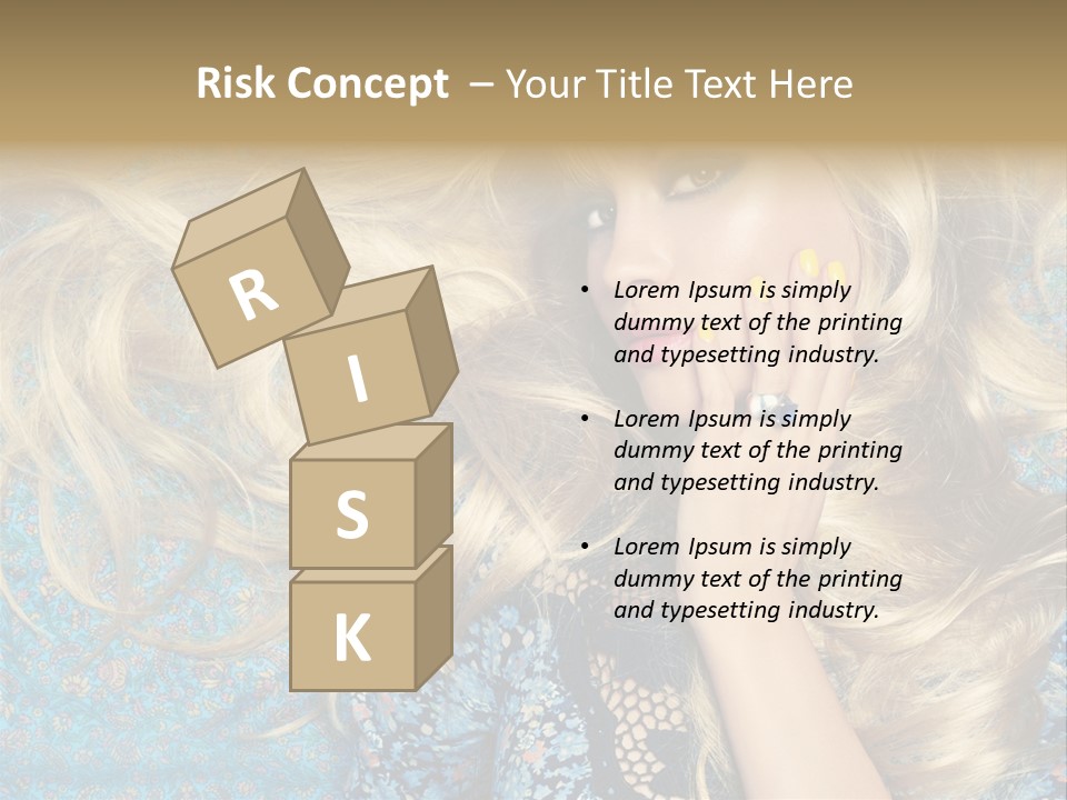 Lying Eye Portrait PowerPoint Template