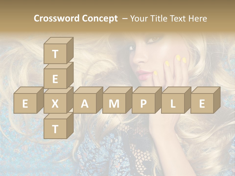 Lying Eye Portrait PowerPoint Template