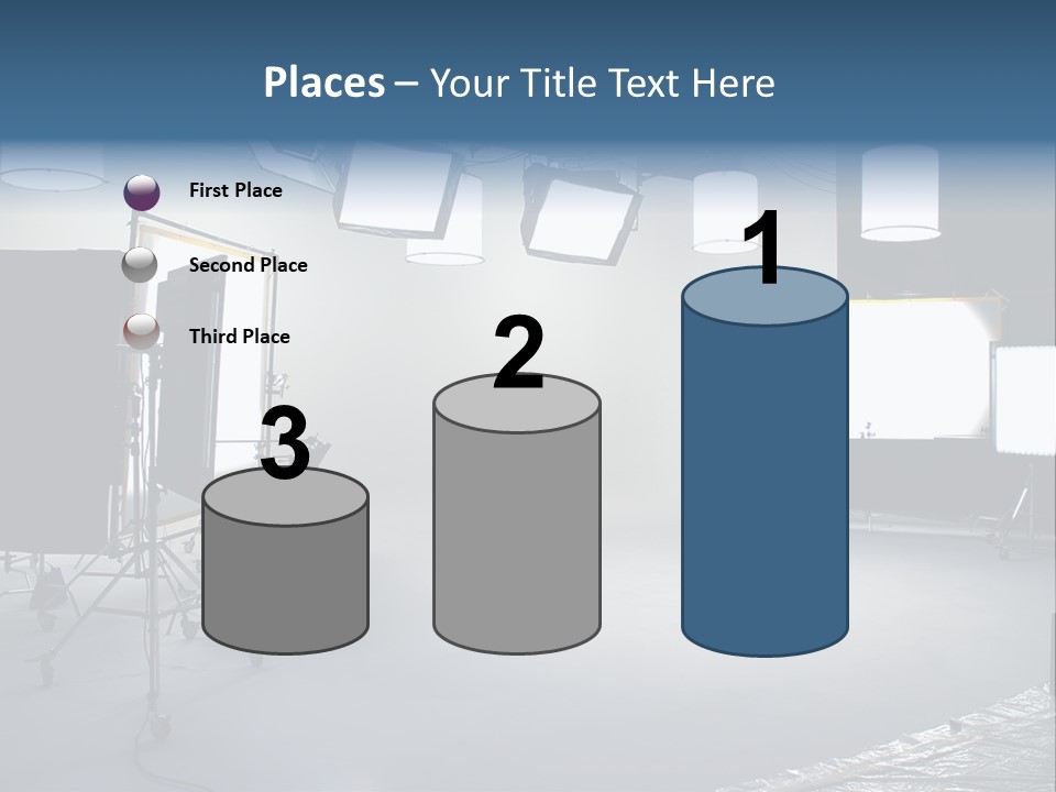 Illuminated Film Umbrella PowerPoint Template