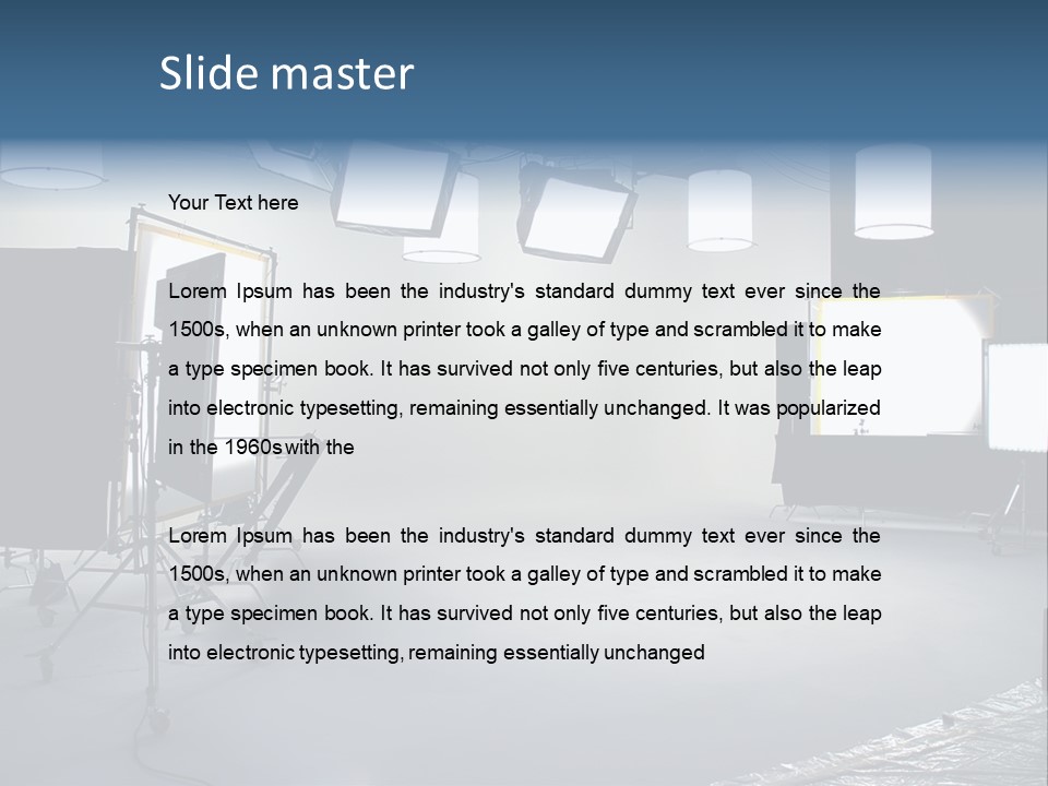 Illuminated Film Umbrella PowerPoint Template