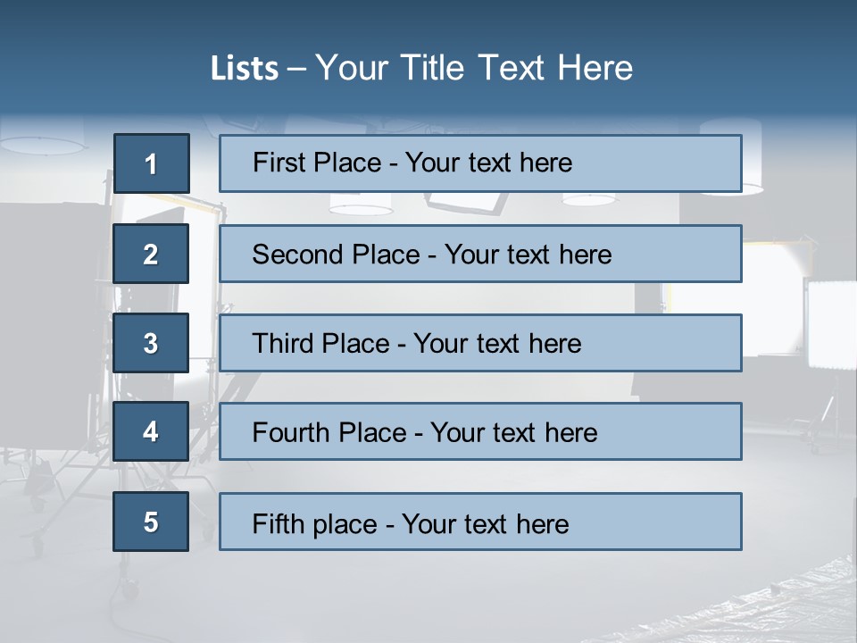 Illuminated Film Umbrella PowerPoint Template