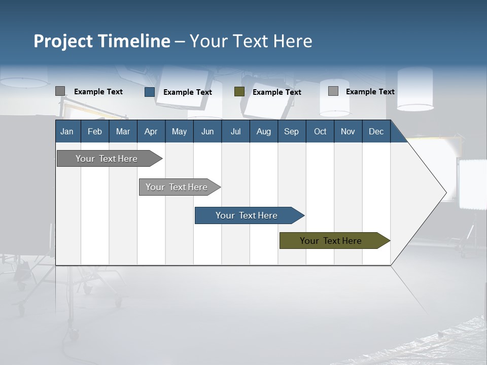 Illuminated Film Umbrella PowerPoint Template