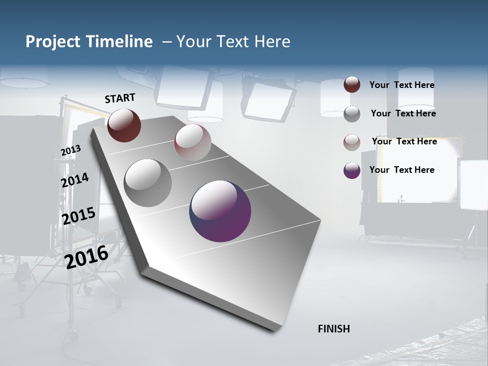 Illuminated Film Umbrella PowerPoint Template