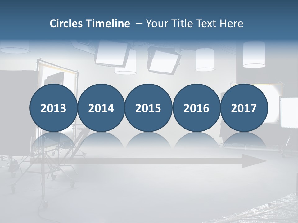 Illuminated Film Umbrella PowerPoint Template