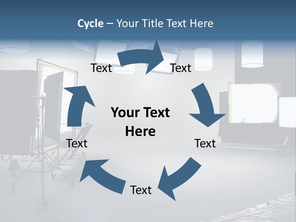Illuminated Film Umbrella PowerPoint Template
