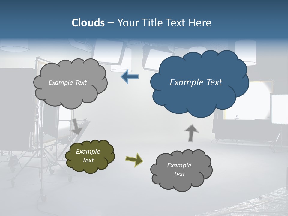 Illuminated Film Umbrella PowerPoint Template