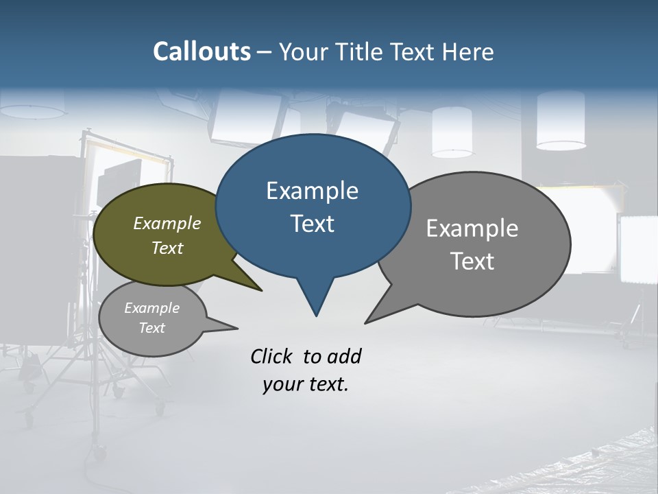 Illuminated Film Umbrella PowerPoint Template