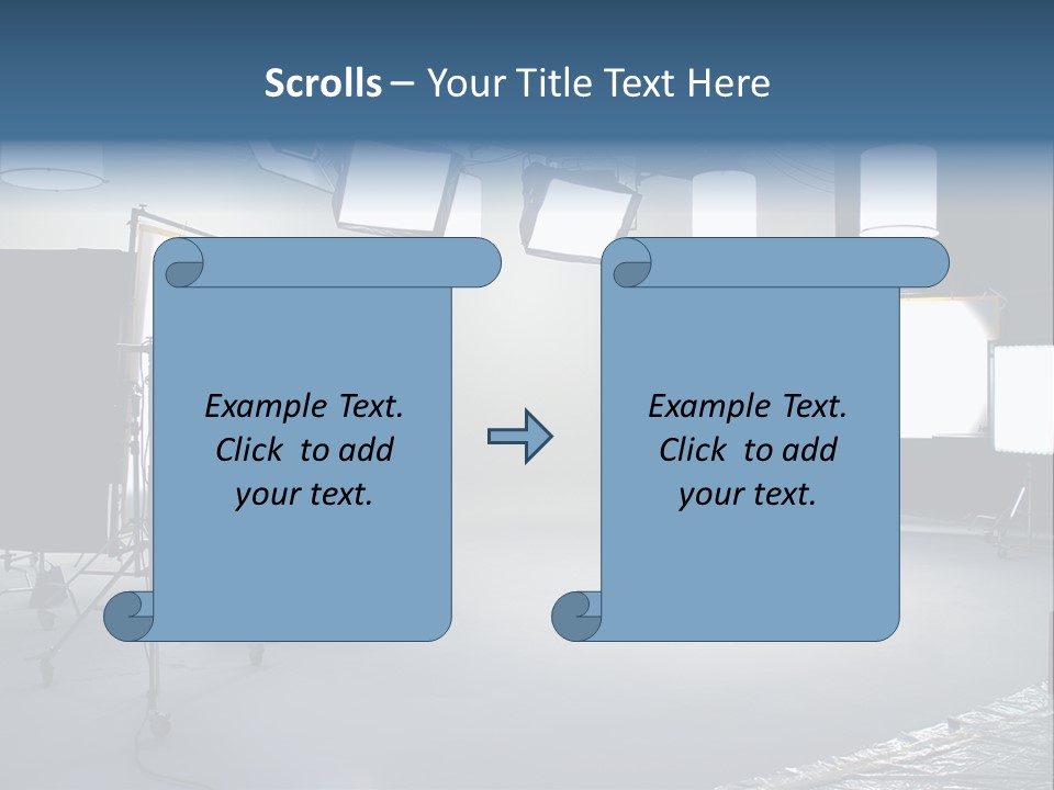 Illuminated Film Umbrella PowerPoint Template